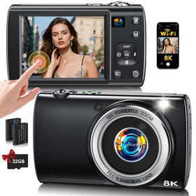 LOUM 8K camera front dual-lens view for versatile shooting