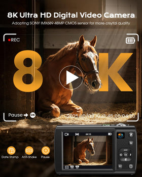 LOUM 8K camera rear view for landscape and portrait framing
