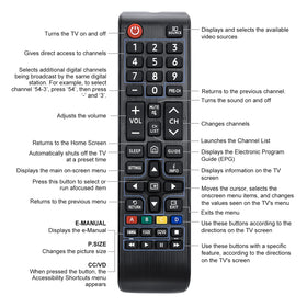 LOUTOC BN59-01301A remote side view with slim, ergonomic profile.