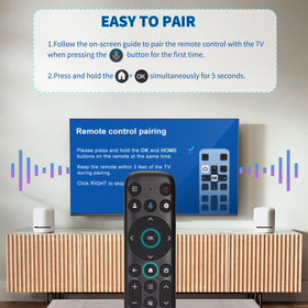 Close-up of RC813 shortcuts for Netflix, Prime Video, YouTube