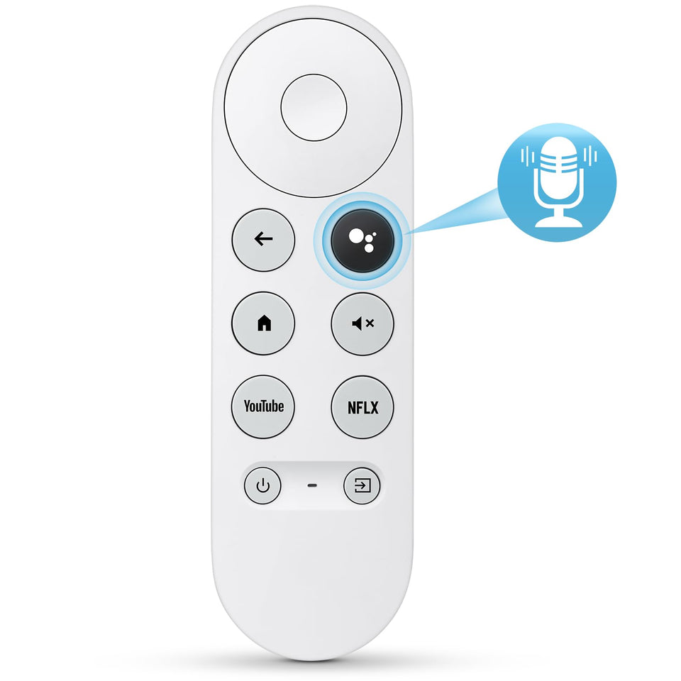 LOUTOC remote front view for Chromecast with Google TV, showing all controls for easy navigation.