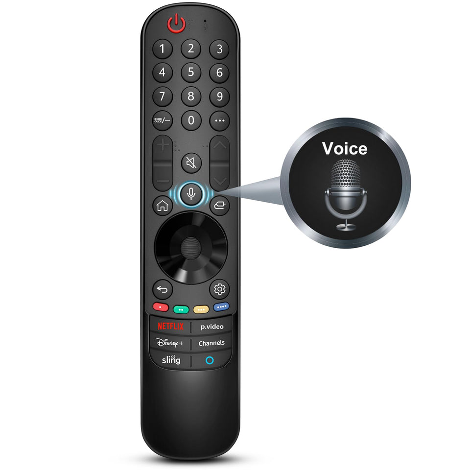 LOUTOC remote demonstrating LG voice control in action