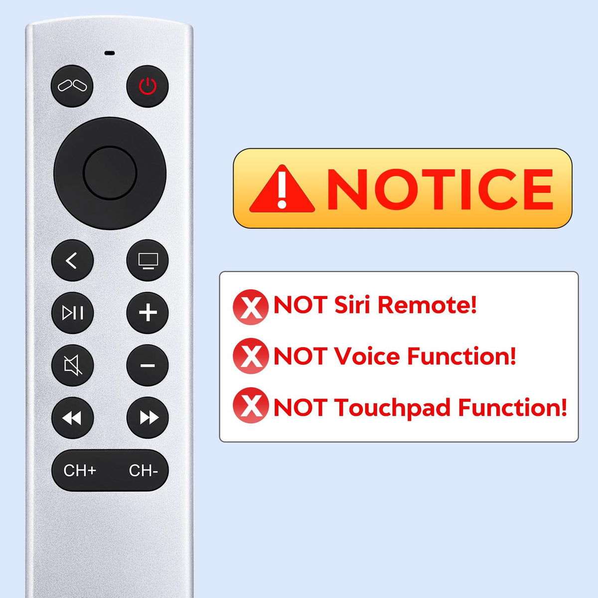 LOUTOC 2-pack Apple TV remote bundle