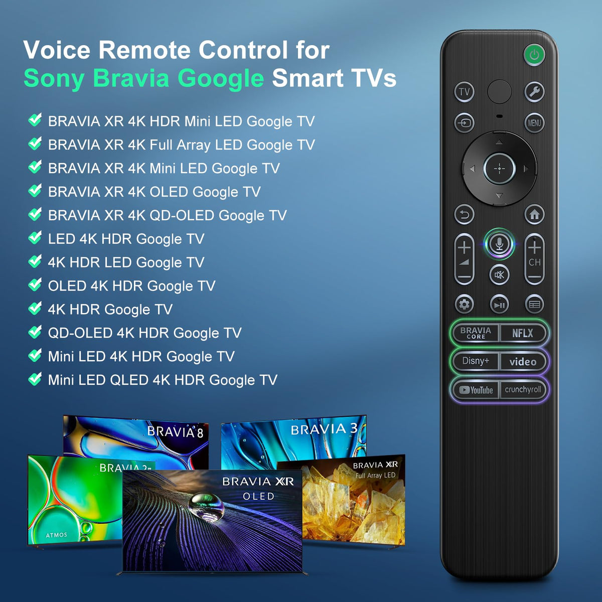 LOUTOC remote compatibility with multiple Bravia models for seamless control
