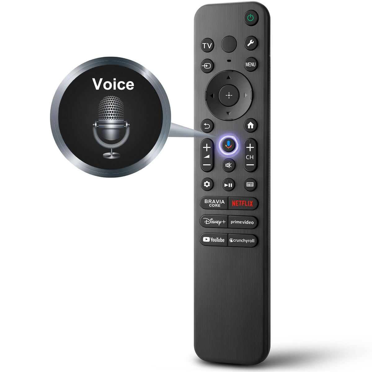 LOUTOC Sony Bravia remote front view for convenient navigation and quick access
