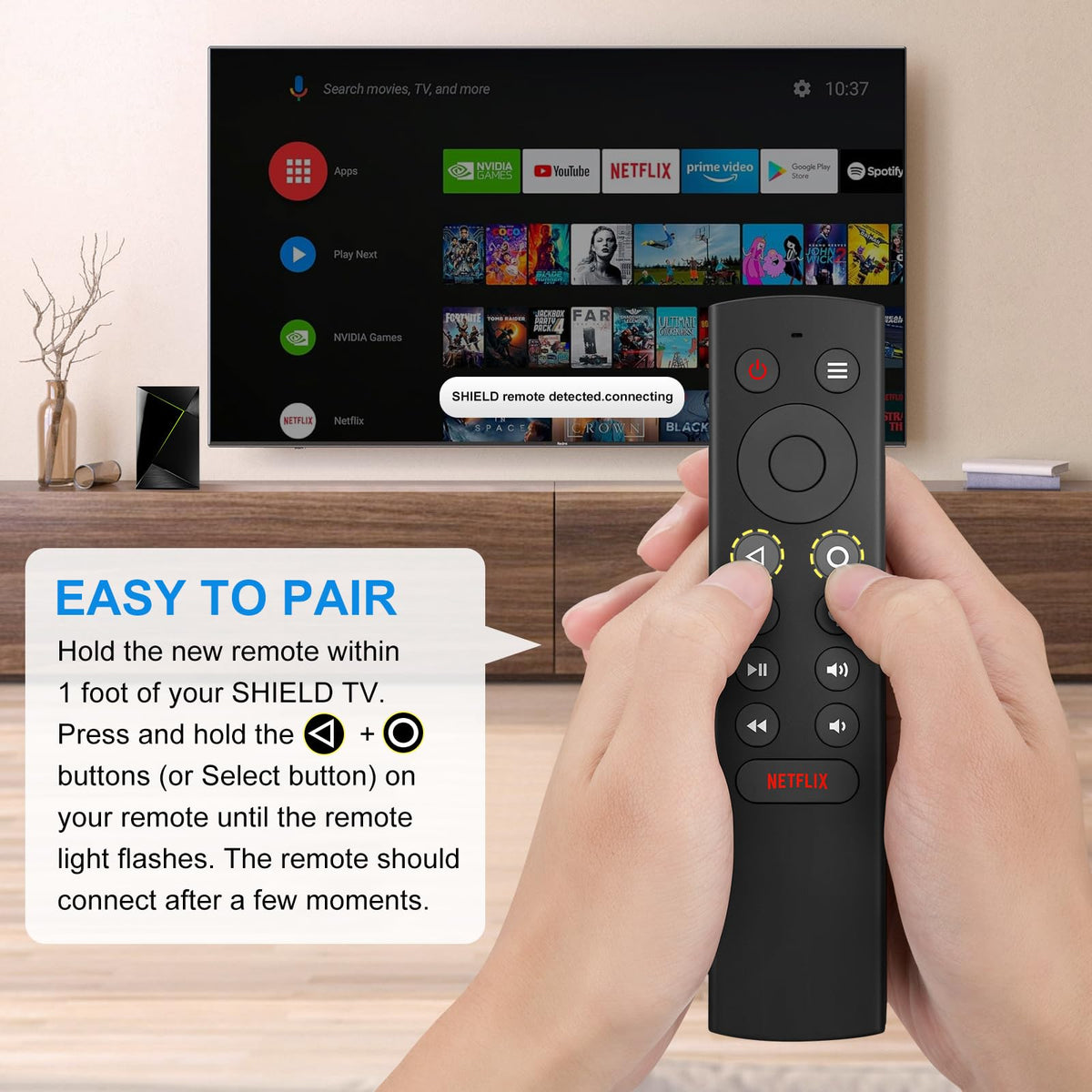 LOUTOC Remote uses two AAA batteries for power