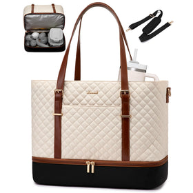 LOVEVOOK front view work tote showing organized compartments and professional look