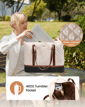 LOVEVOOK interior pockets holding tablet, charger, pens for tidy organization
