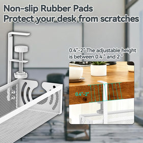 LOVJOYSE under-desk tray with clamp system for safe mounting