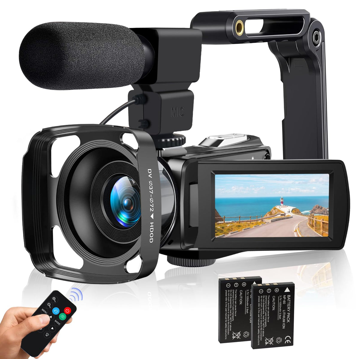Lovpo camcorder captures 4K video with vivid motion for vlogs.