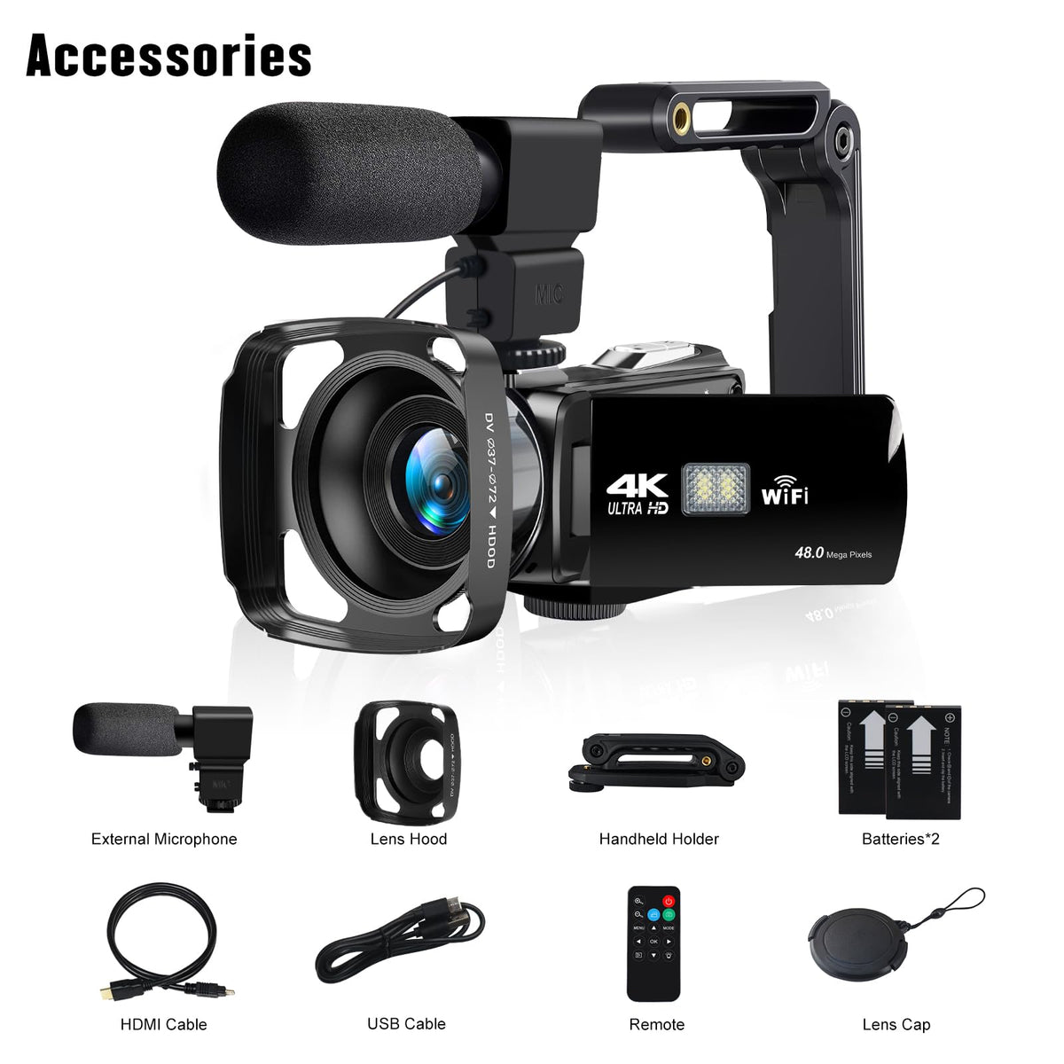 Lovpo camcorder supports pause, slow motion and time-lapse shooting.