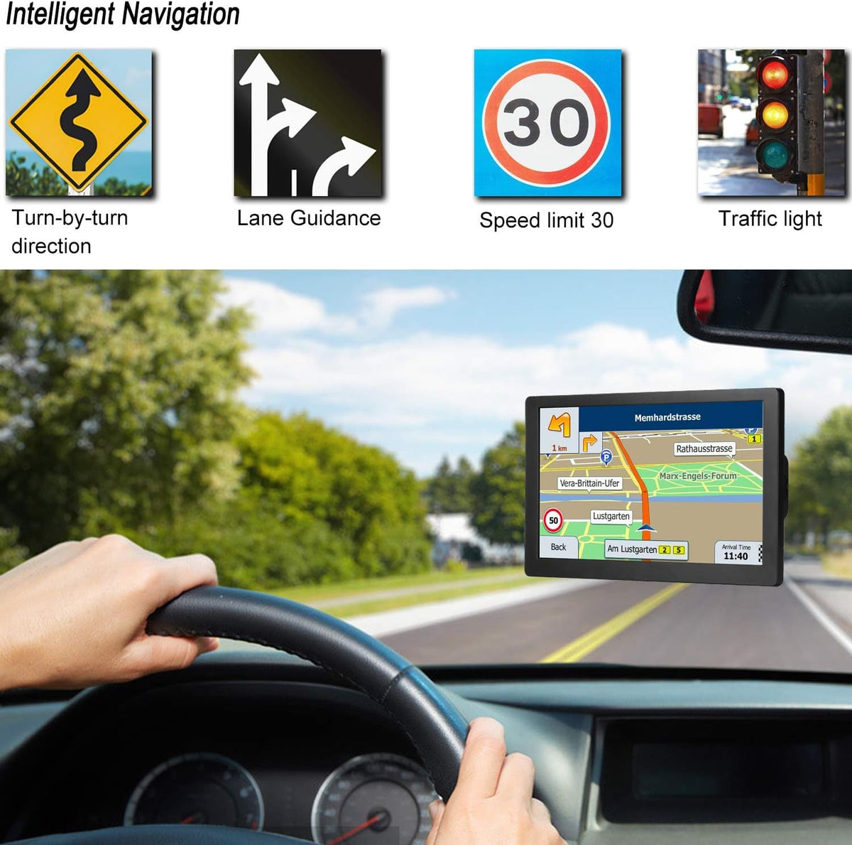 LOVPOI speed limit warnings alert drivers to changing road conditions
