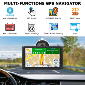 LOVPOI Truck GPS Navigator map screen displaying turn-by-turn directions and real-time updates