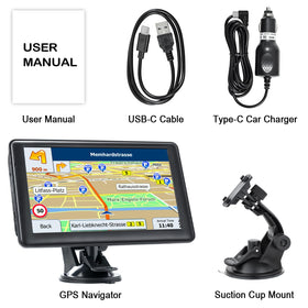 LOVPOI GPS setup with charger ensuring optimal performance in cabin
