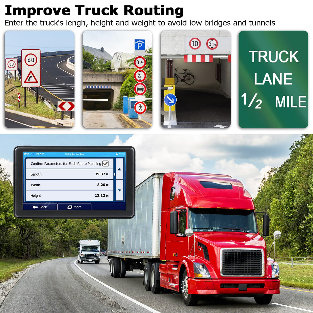 LOVPOI Truck mode routing adapts to size and weight for optimized paths