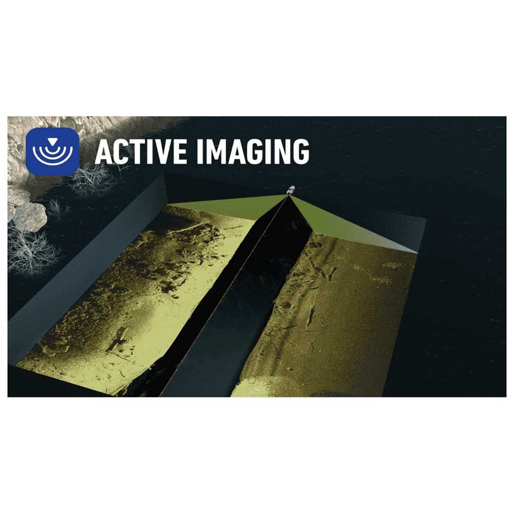 Lowrance Active Imaging FishReveal view distinguishes fish from cover