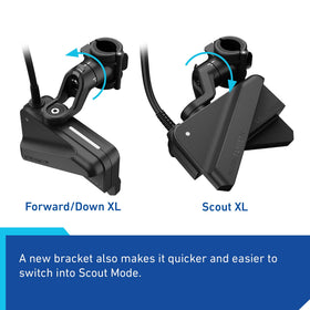 Lowrance ActiveTarget 2 XL 180-degree live views expand scanning coverage.