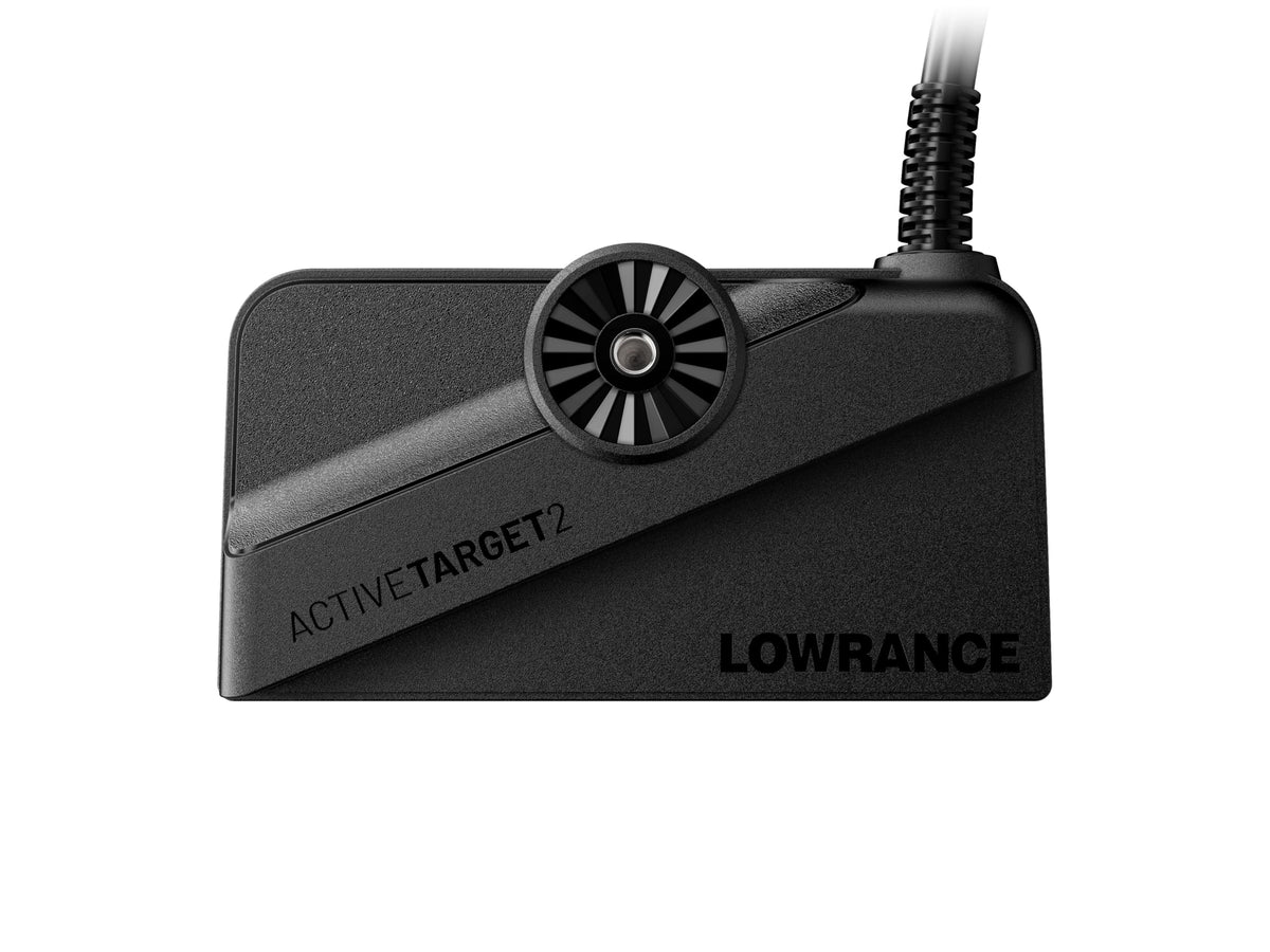 Lowrance ActiveTarget 2 transducer forward view helps locate fish ahead for precise lure placements