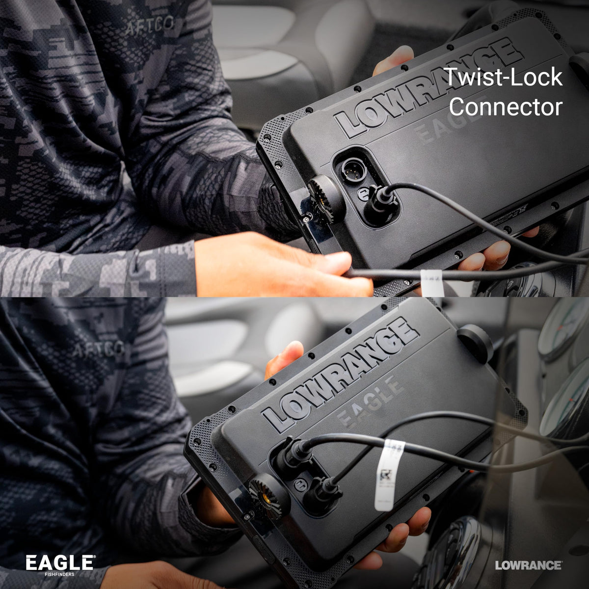 Lowrance Eagle 7 C-MAP Inland maps cover thousands of lakes for navigation.
