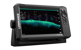 Lowrance Eagle 9 TripleShot transducer view reveals fish targets and structure clearly.