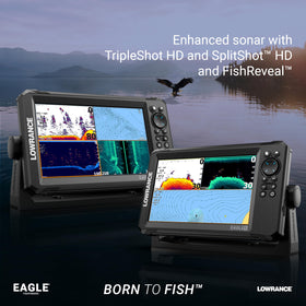 Lowrance Eagle 9 IPS display remains readable in bright daylight for on-water viewing.