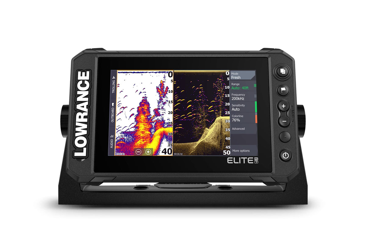 Lowrance Elite FS 7 with HDI transducer for deep-water sonar clarity