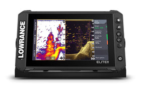 Lowrance Elite FS9 display close-up showing sharp clarity for quick on-water viewing