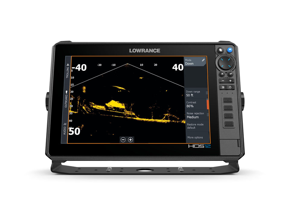 Lowrance HDS PRO 12 SolarMAX display shows bright, legible visibility in sunlight.