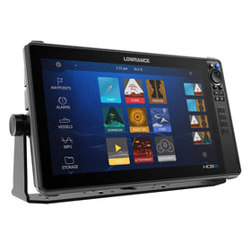 Lowrance HDS PRO 16 onboard charts view with 1-foot contours for lake navigation.