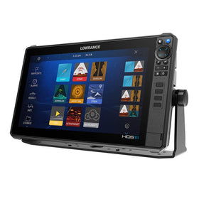 Lowrance HDS PRO 16 display with bright sonar clarity for deep-water fishing.