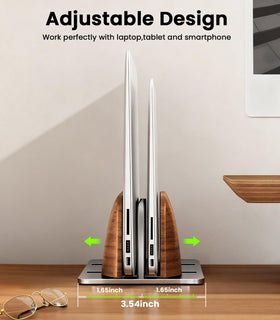 Adjustable width fits ultrabooks to gaming laptops for a secure grip.