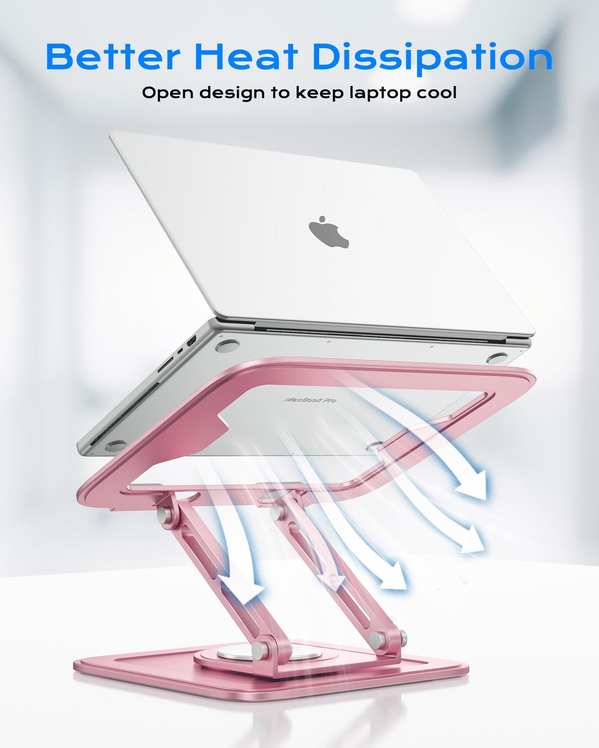 LOXP side profile showing height adjustment for improved ergonomic viewing