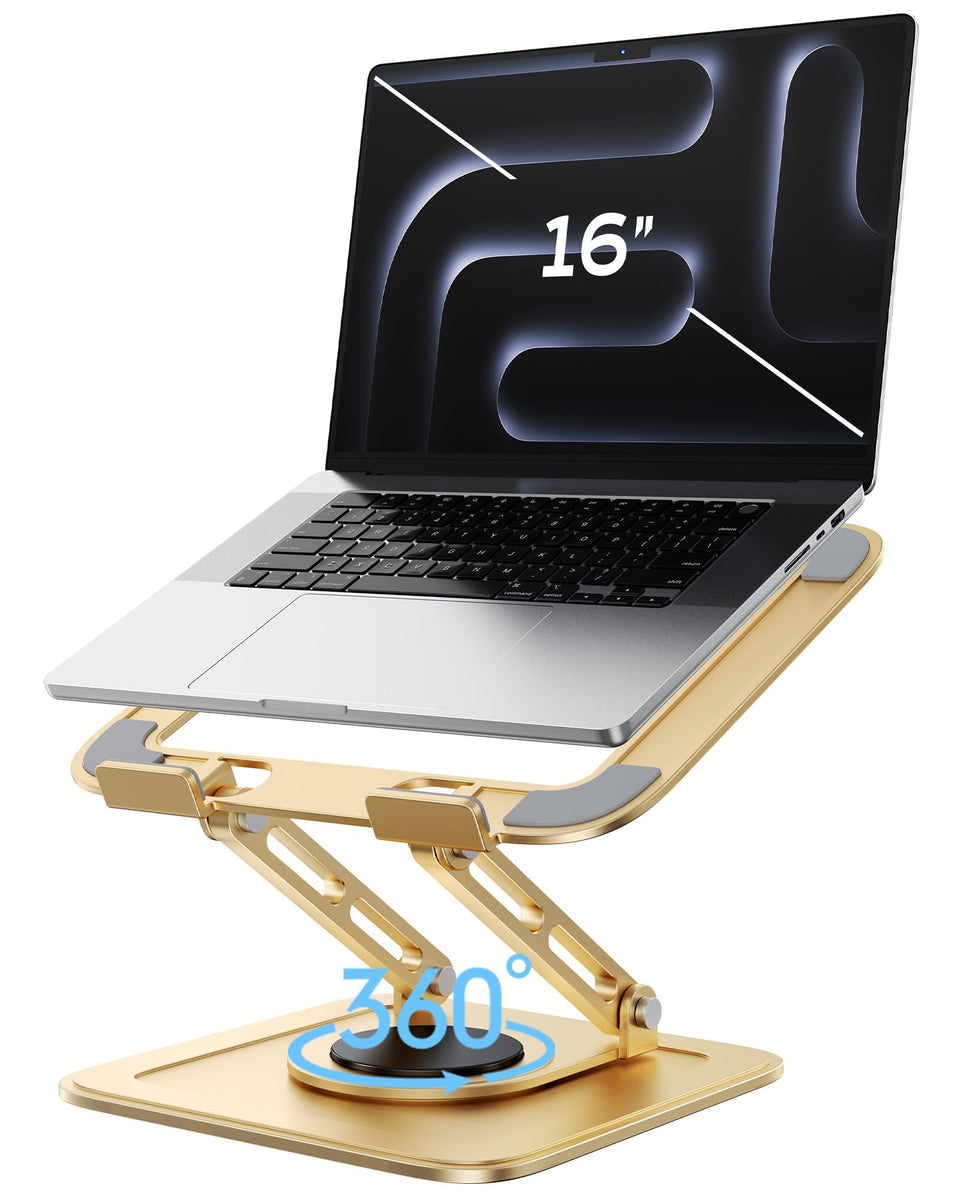 LOXP front view gold stand showing elegant stable support and improved ergonomics