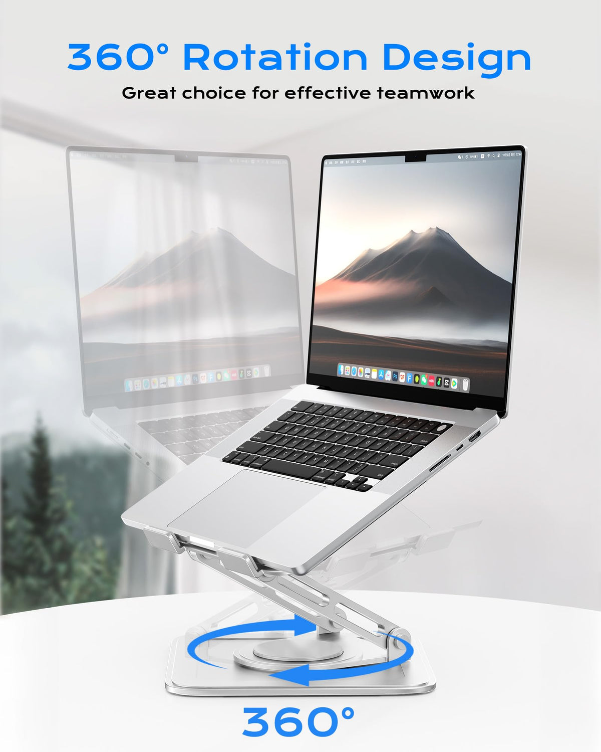 LOXP rotating base detail highlighting smooth 360-degree adjustment