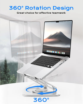 LOXP rotating base detail highlighting smooth 360-degree adjustment