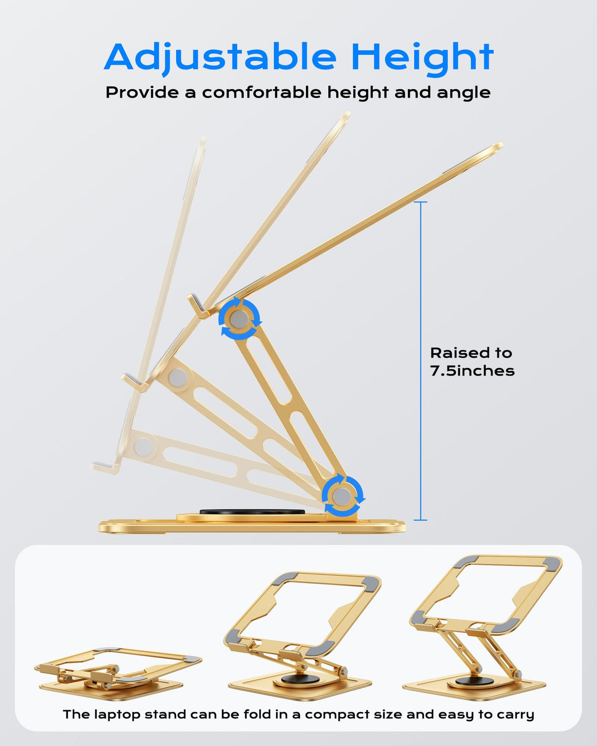 LOXP rotating base action demonstrating 360-degree swivel for sharing screens