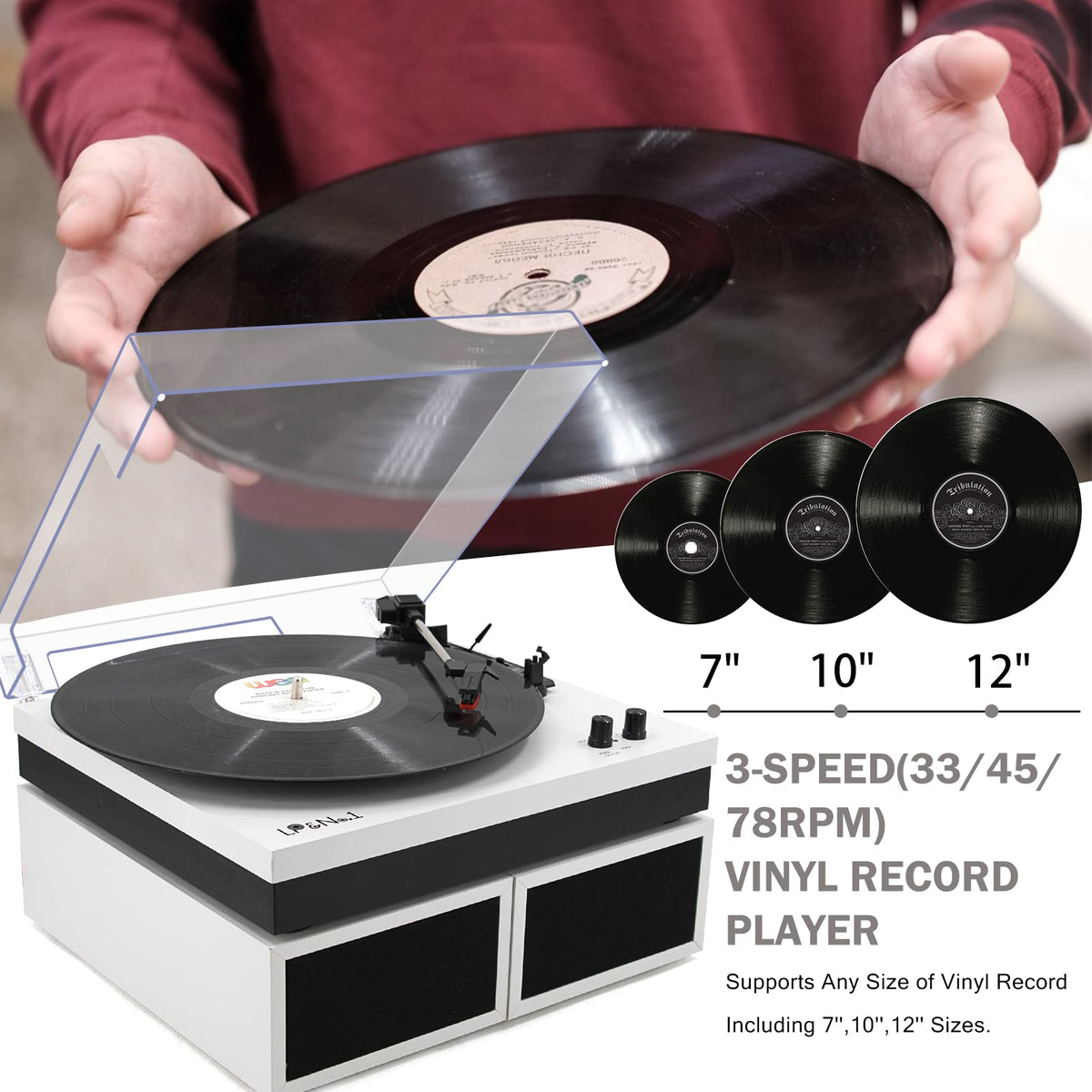 LP&No.1 RCA output enables external speaker connection