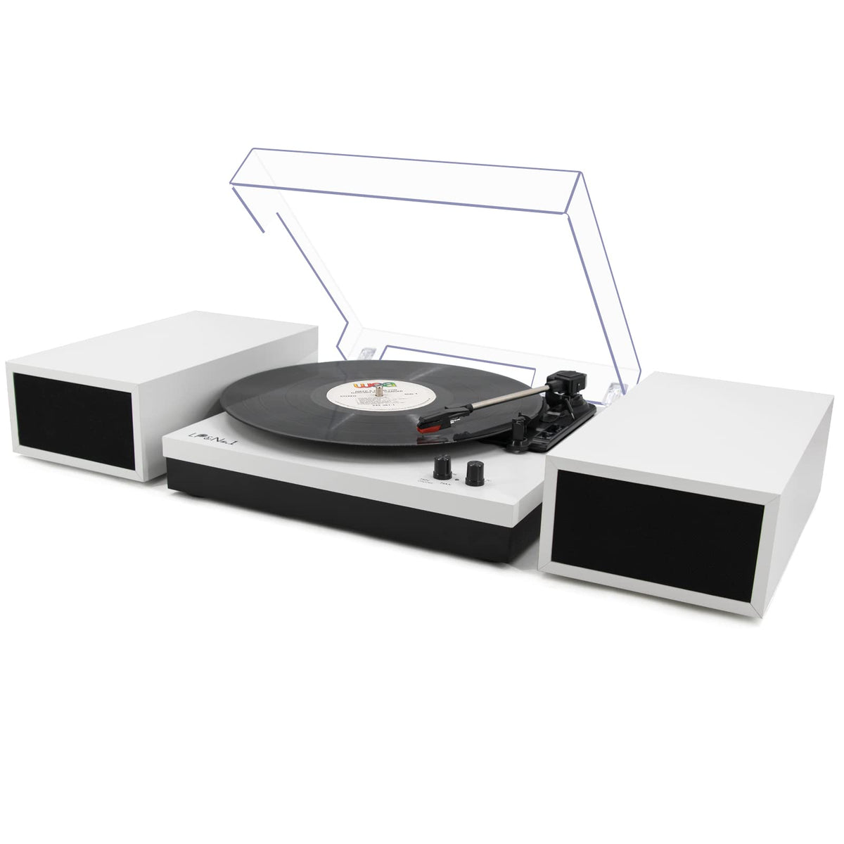 LP&No.1 vinyl turntable with Bluetooth for wireless listening