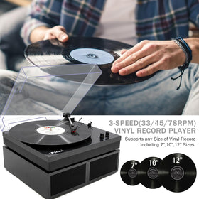 LP&No.1 detachable cover protects records while keeping a sleek retro look.