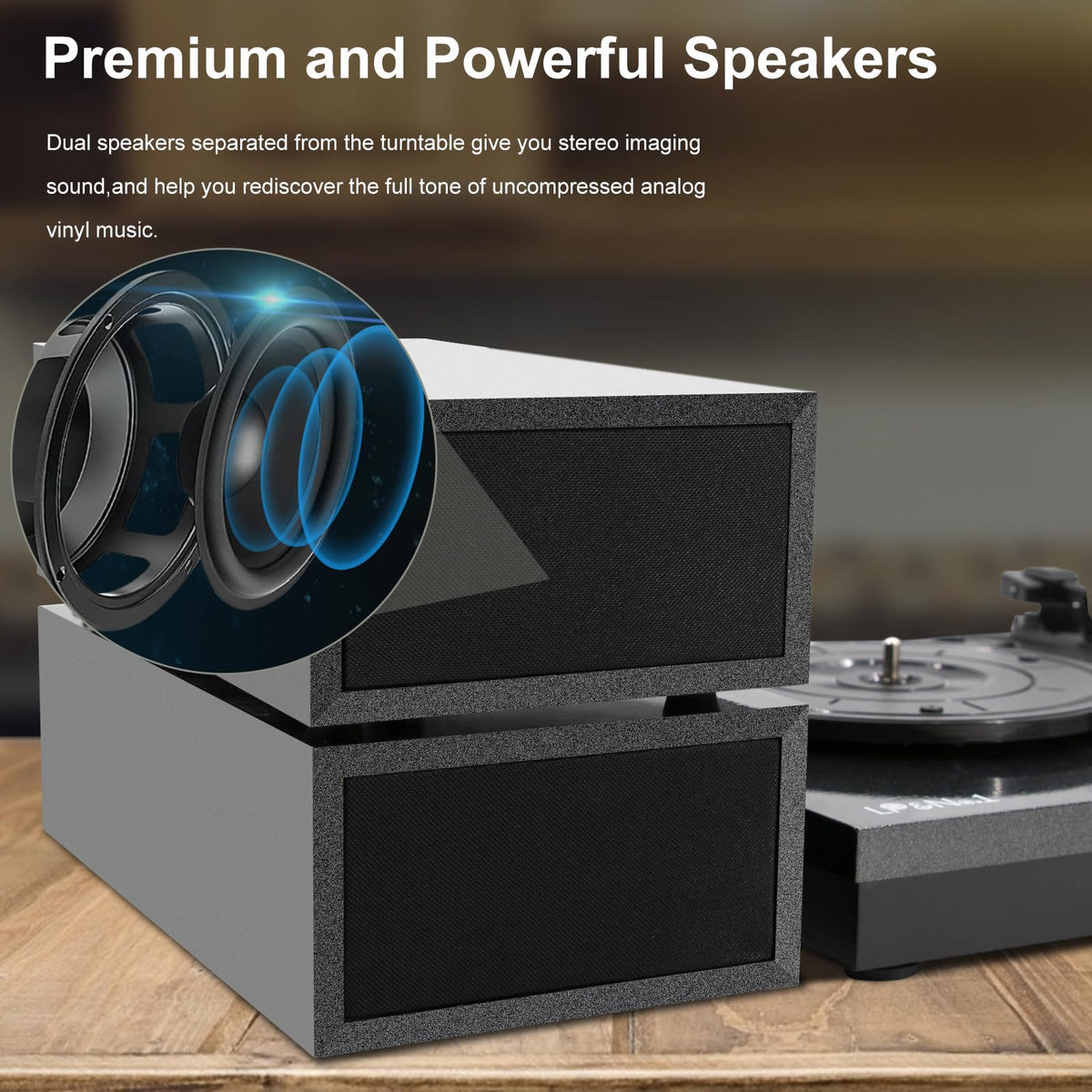 LP&No.1 portable retro design doubles as stylish home decor.