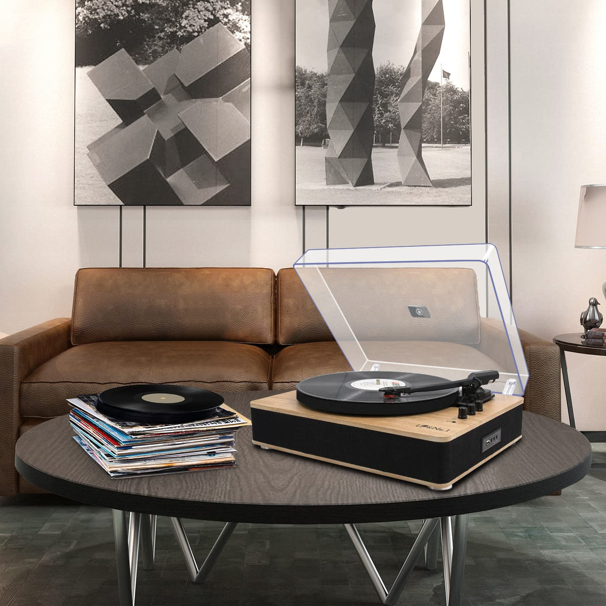 LP&No.1 removable dust cover protects vinyl when not in use.
