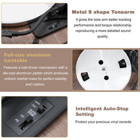 LP&No.1 speed adjustment knob for tailored playback.