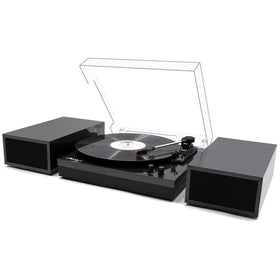 LP&No.1 vinyl turntable with Bluetooth receiver for wireless listening at home.