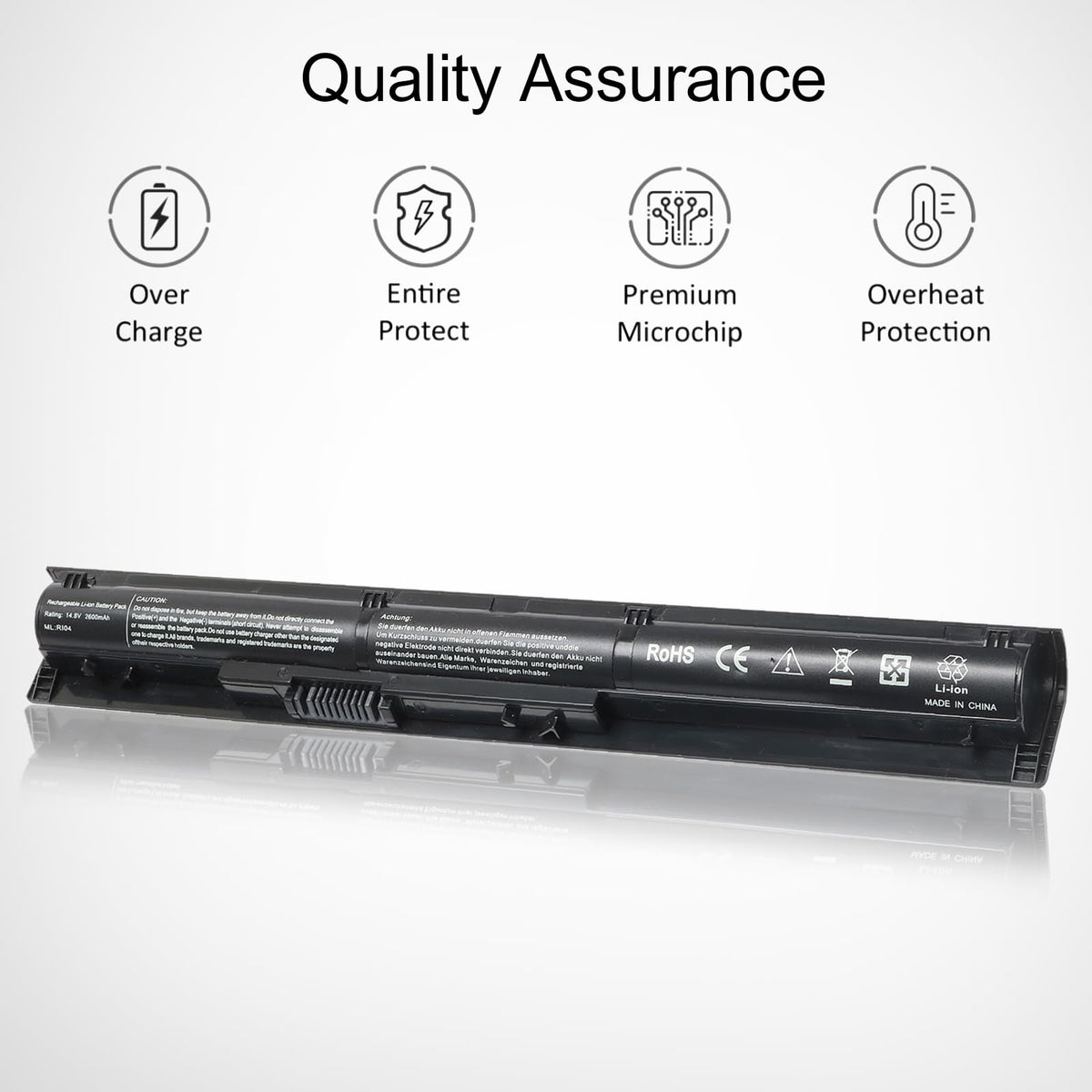 LQM 2600mAh 38Wh battery ready to power daily tasks.