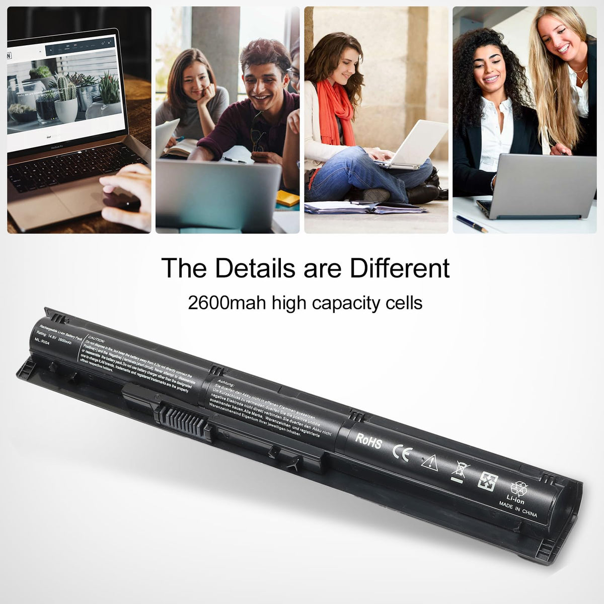 LQM OEM-grade cells deliver dependable power for HP notebooks.