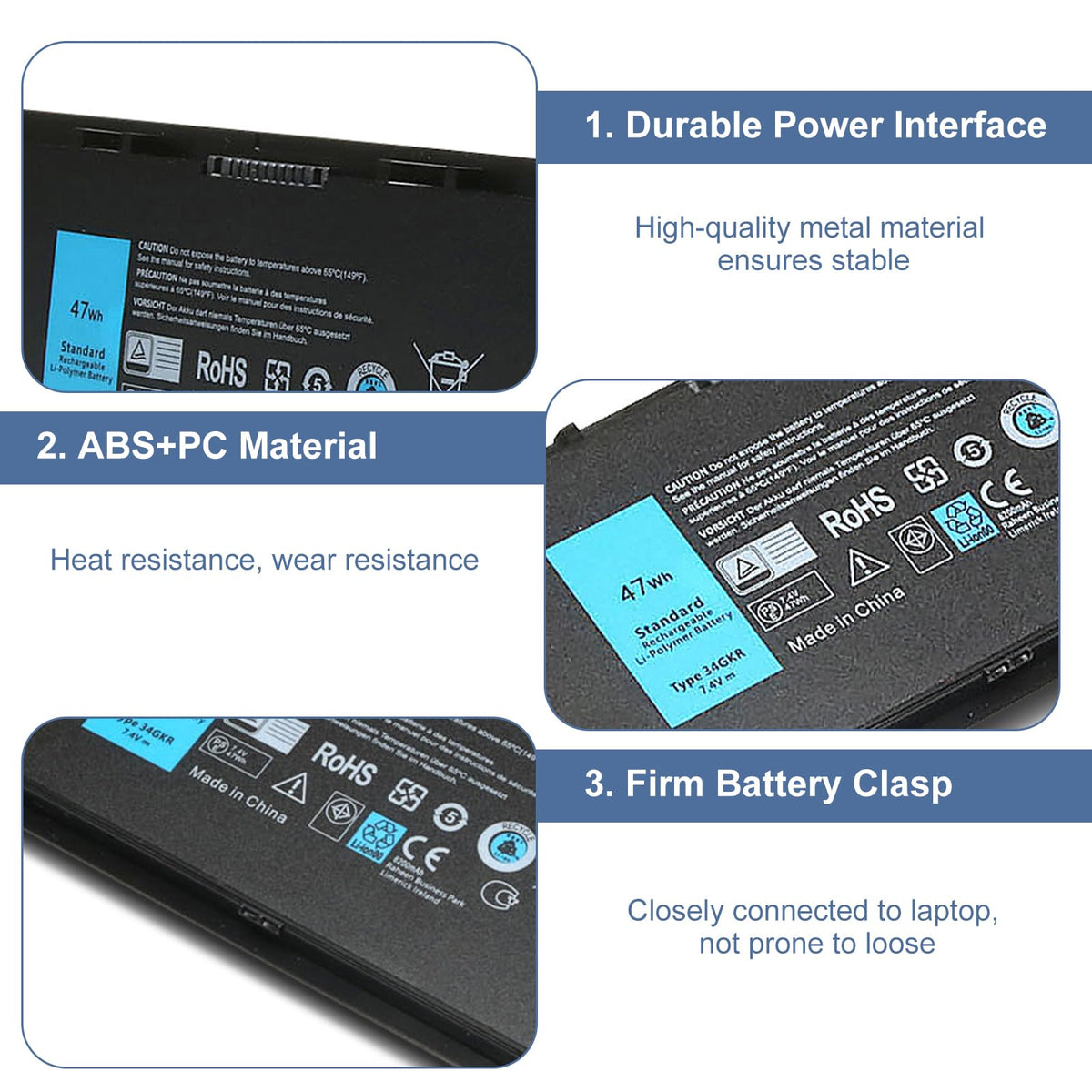 LQM battery label and specs showing 47Wh 7.4V details for correct compatibility
