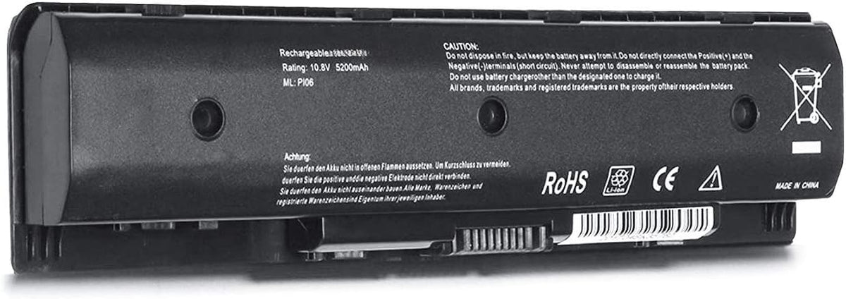 LQM P106 710417-001 battery for HP Pavilion 17 front view delivering reliable power on the go