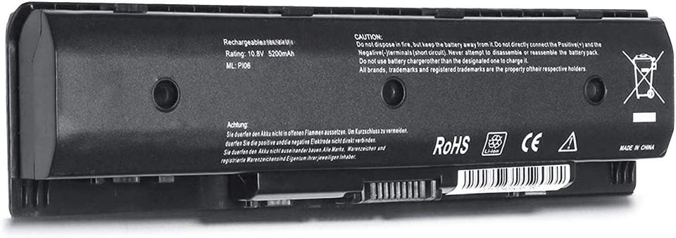 LQM P106 710417-001 battery for HP Pavilion 17 front view delivering reliable power on the go