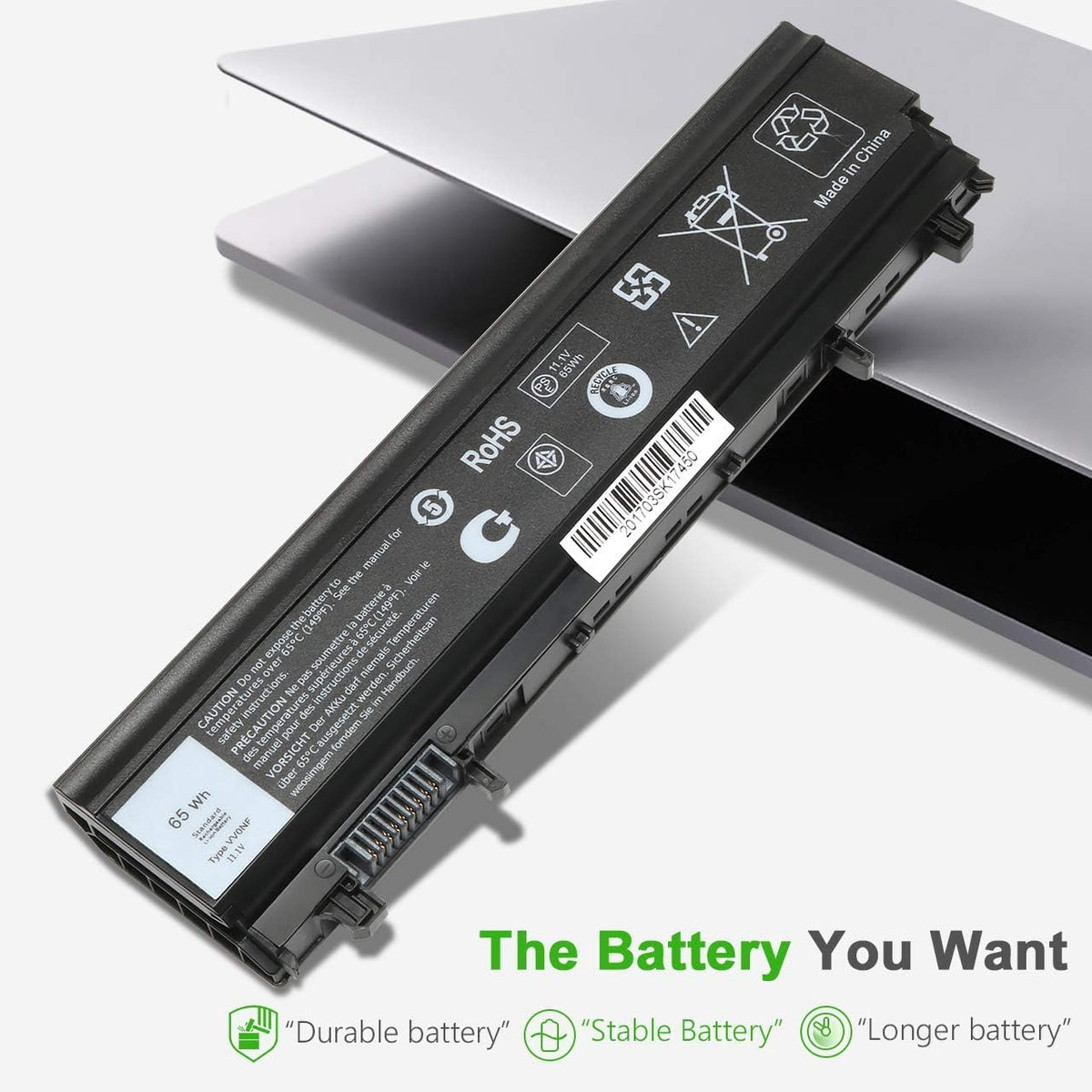 LQM VV0NF battery safety stamps and certifications CE FCC RoHS.