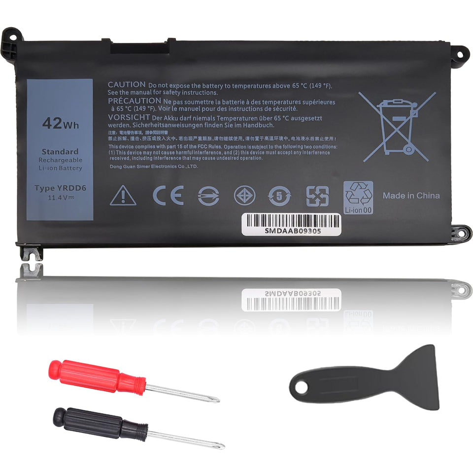 LQM YRDD6 battery front view showing 42Wh capacity for extended use